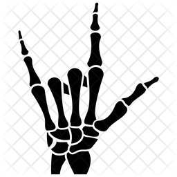 256x256 Skeleton Hand Icon Of Glyph Style