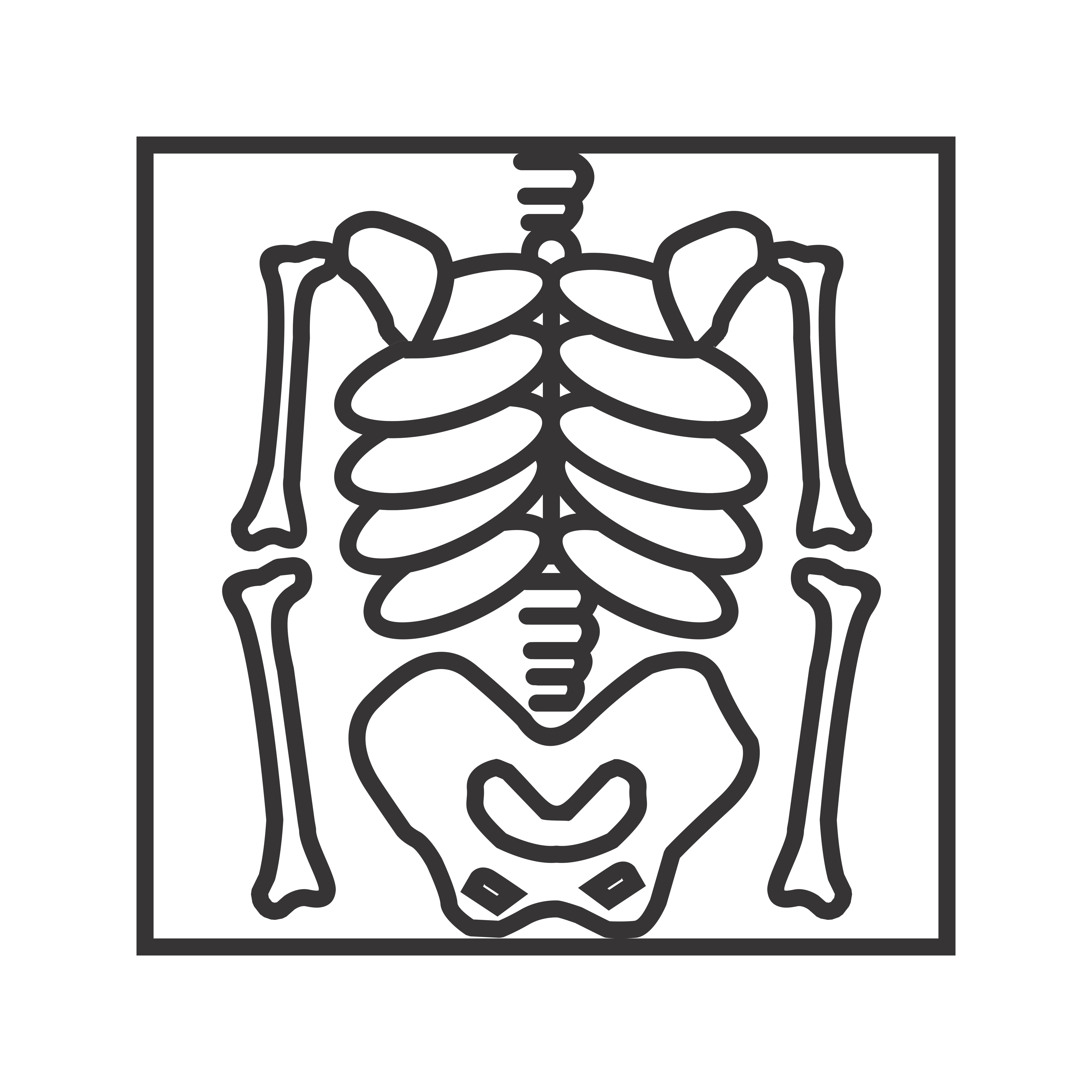 5120x5120 Skeleton Icon Free Vector Art