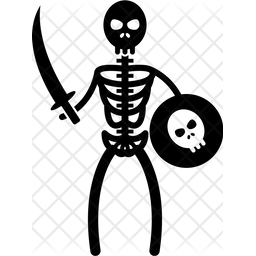 256x256 Skeleton Icon Of Glyph Style