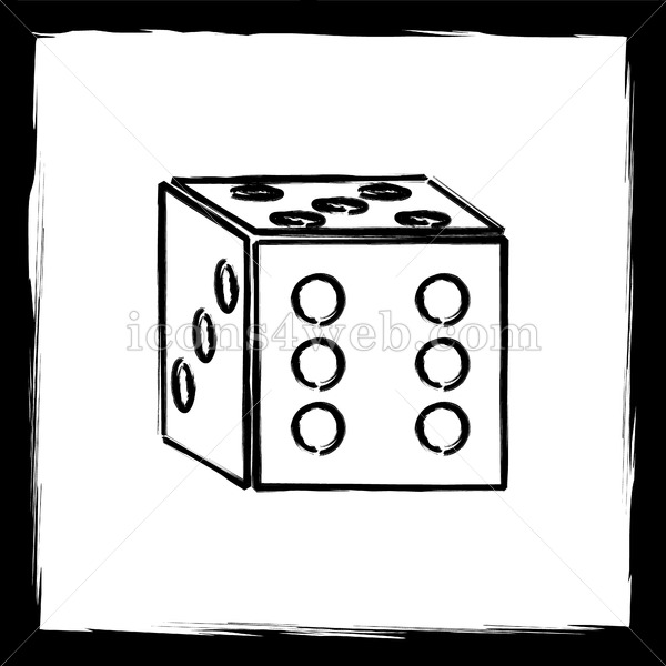 Dice Sketch Icon 600x600 Dice Sketch Icon