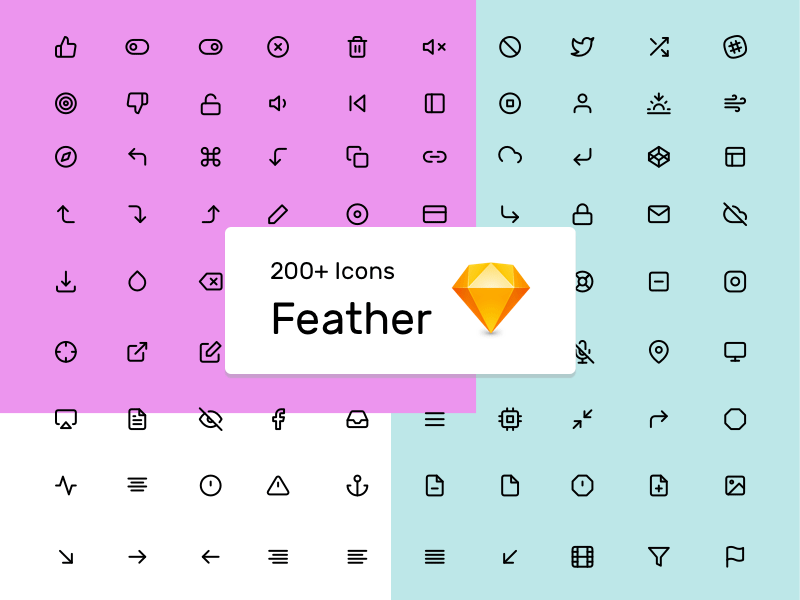 Feather Icons Set For Sketch Freebie 800x600 Feather Icons Set For Sketch Freebie
