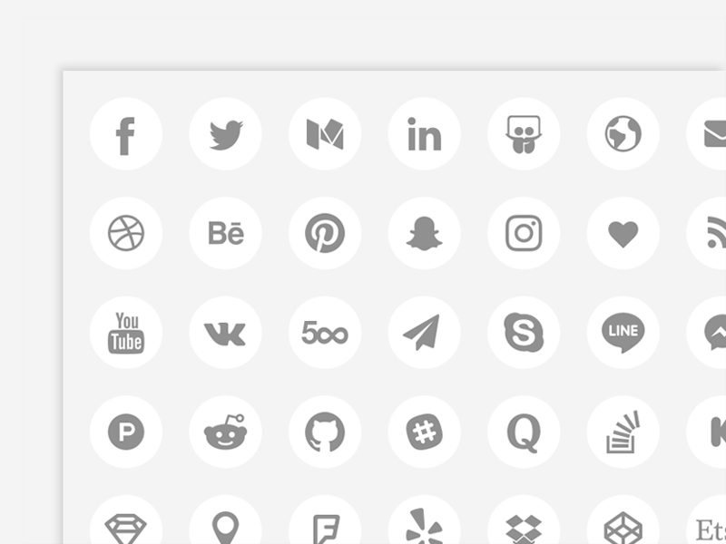 Social Icons Pack Freebie 800x600 Social Icons Pack Freebie