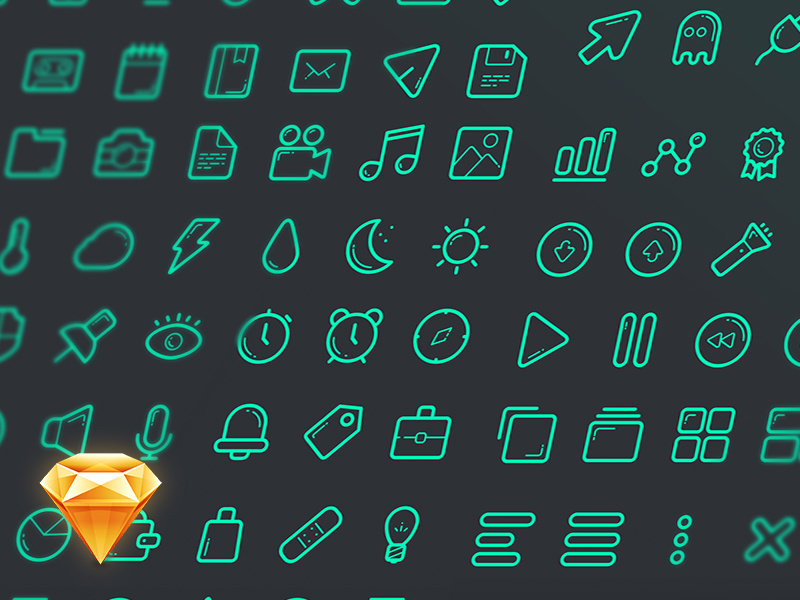 800x600 Free Sketch Icon Set