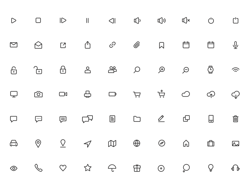 800x600 Minimal Rounded Icons Sketch Freebie