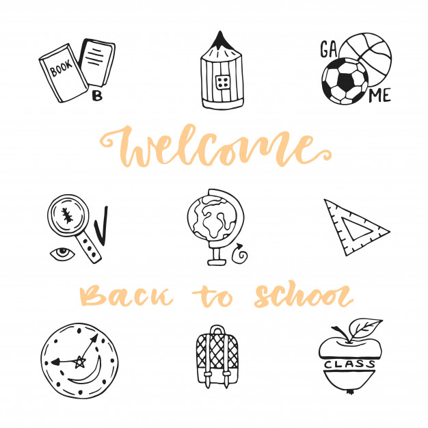 626x626 School Education Doodle Sketch Icons Set Hand Drawn Vector Icon