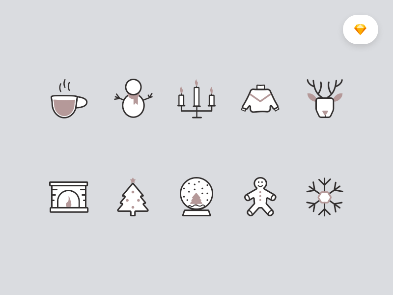 800x600 Winter Icons Set