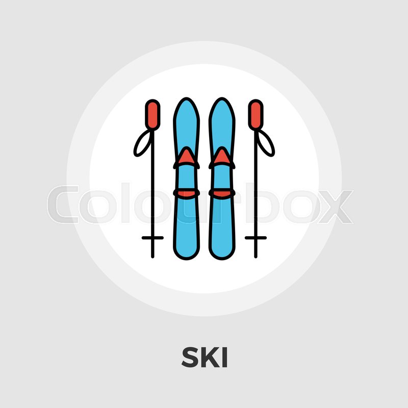 800x800 Ski Icon Vector Flat Icon Isolated On Stock Vector Colourbox