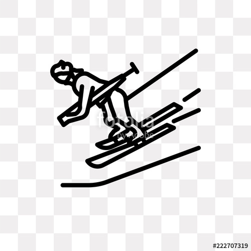 500x500 Ski Icon On Transparent Background Modern Icons Vector