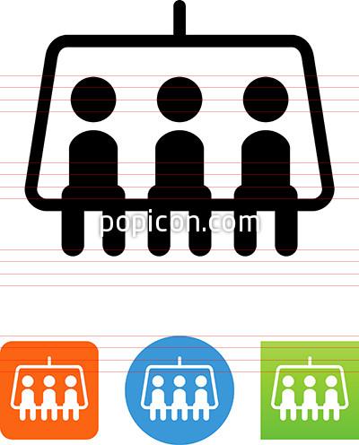 400x496 Ski Lift Triple Chair Icon