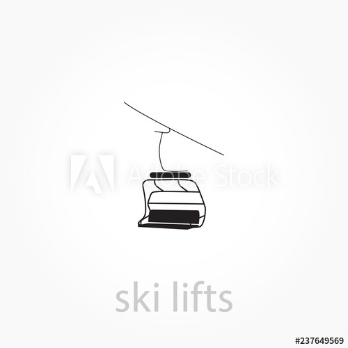 500x500 Ski Lift Icon Simple Winter Elements Icon