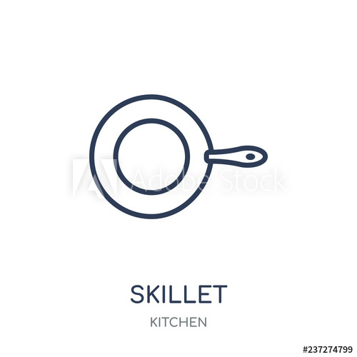 Skillet Icon Skillet Linear Symbol Design From Kitchen Collection 500x500 Skillet Icon Skillet Linear Symbol Design From Kitchen Collection