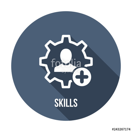 500x500 New Capable Person Skills Icon With Add Sign Skills Icon And New