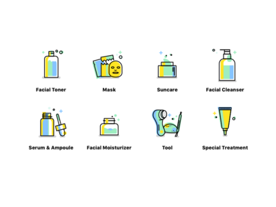 400x300 Skincare Icons Esthetician Skincare Branding, Icon Design