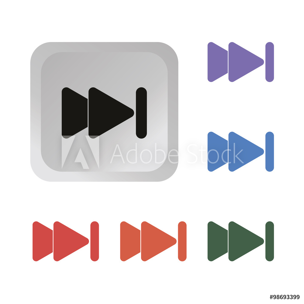 1000x1000 Photo Art Print Skip Forward Media Control Button Icon Set
