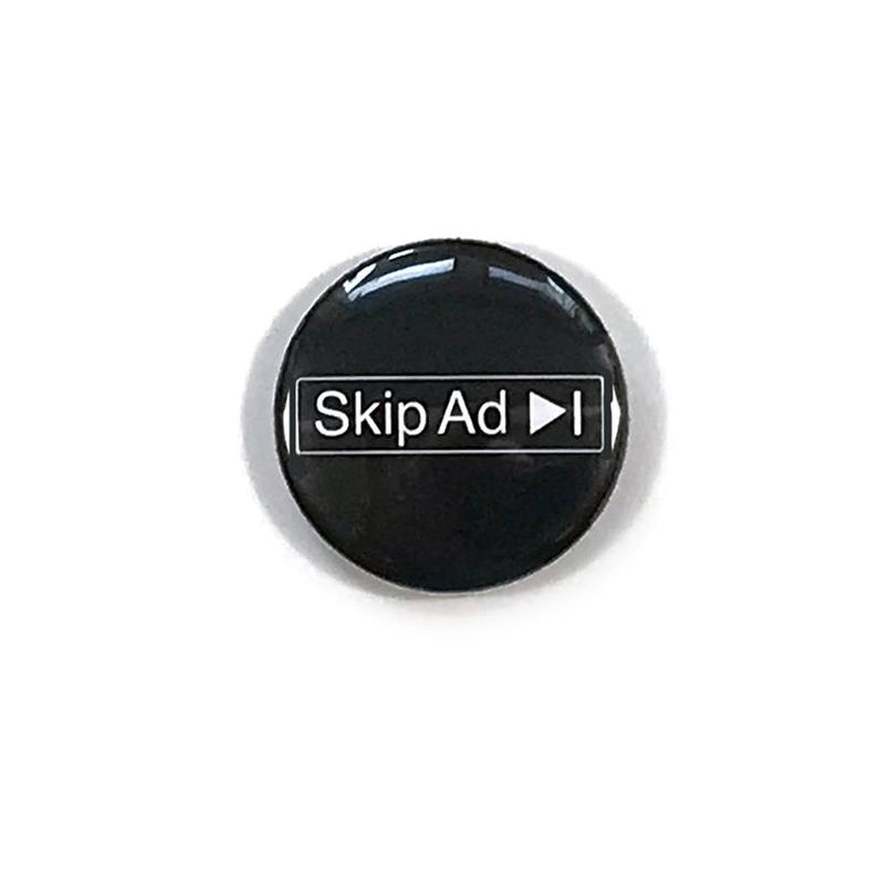 794x794 Skip Ad Button Icon Or Inch Pinback Button Pin Badge Etsy