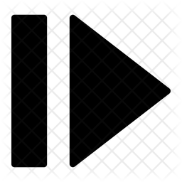 256x256 Skip Button Icon Of Glyph Style