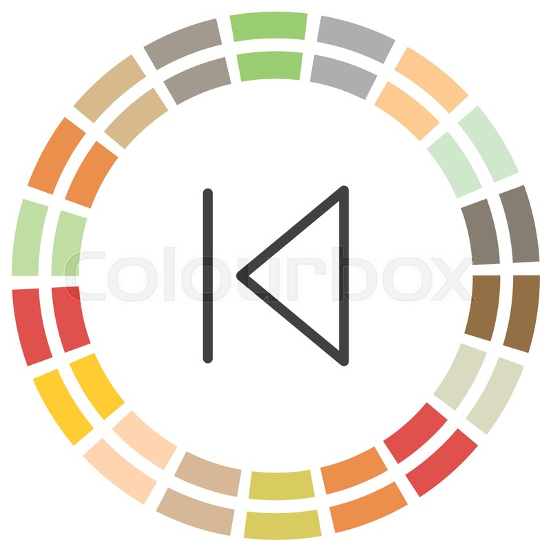 800x800 Skip Backward Button Sign Vector Icon Stock Vector Colourbox