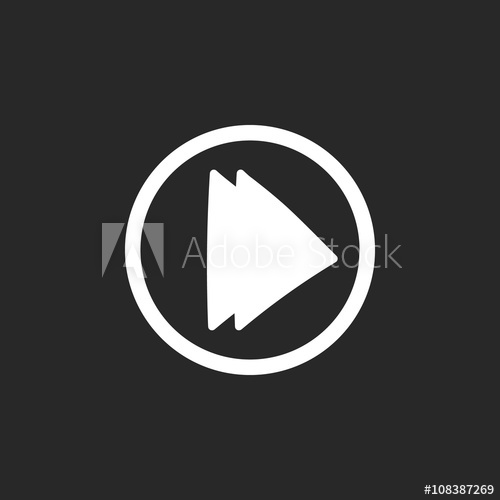 500x500 Forward Or Skip Track Button Sign Simple Icon On Background