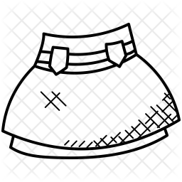 256x256 Mini Skirt Icon Of Doodle Style