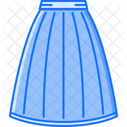 256x256 Skirt Icon Of Colored Outline Style
