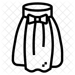 256x256 Skirt Icon Of Line Style