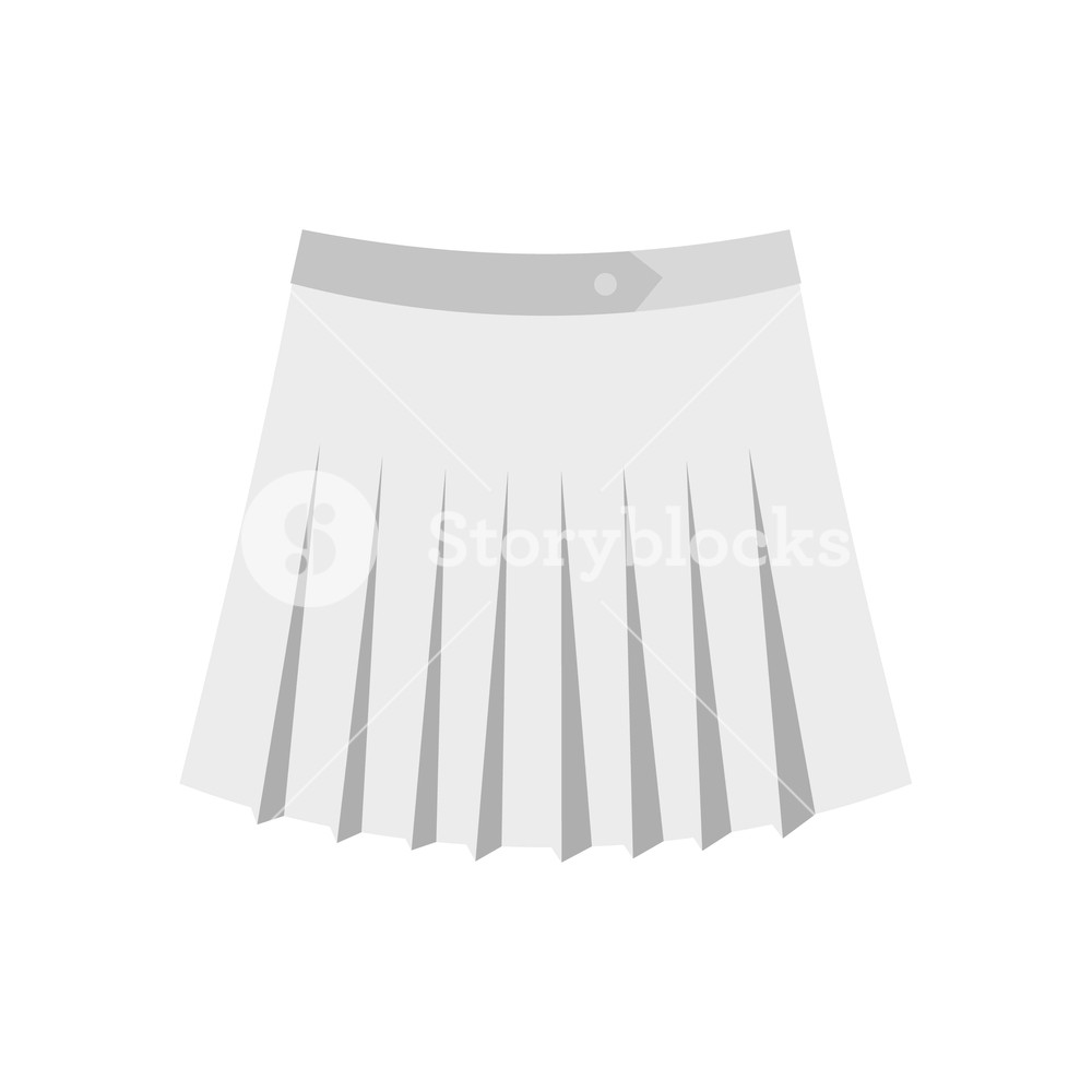 1000x1000 Tennis Female Skirt Icon Isolated On White Background Vector