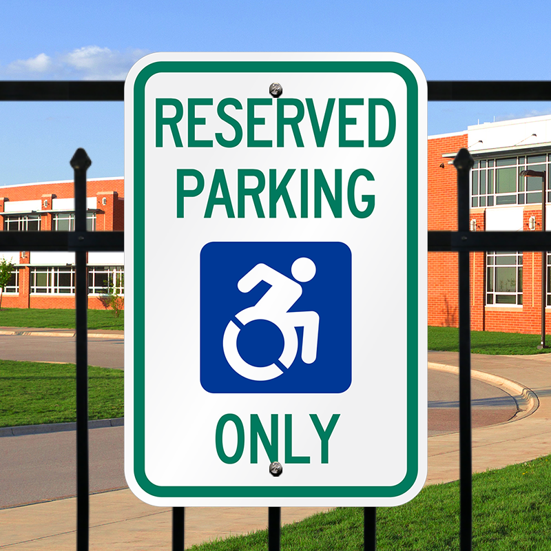 800x800 Reserved Parking Only Sign, Access Icon, Sku K N