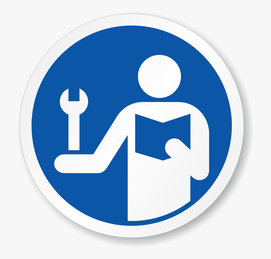 920x880 Consult Service Manual Iso Symbol Mandatory Sign, Sku