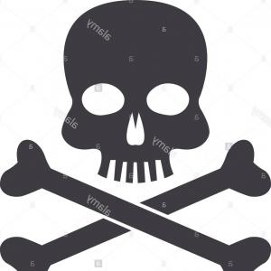 300x300 Photostock Vector Skull And Crossbones Icons In Cartoon Style Bone