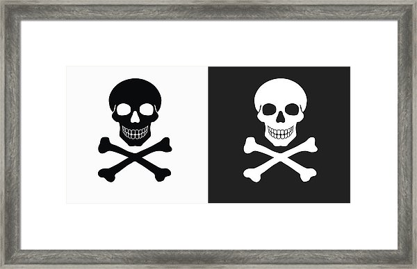 600x388 Skull And Crossbones Icon On Black And White Vector Backgrounds