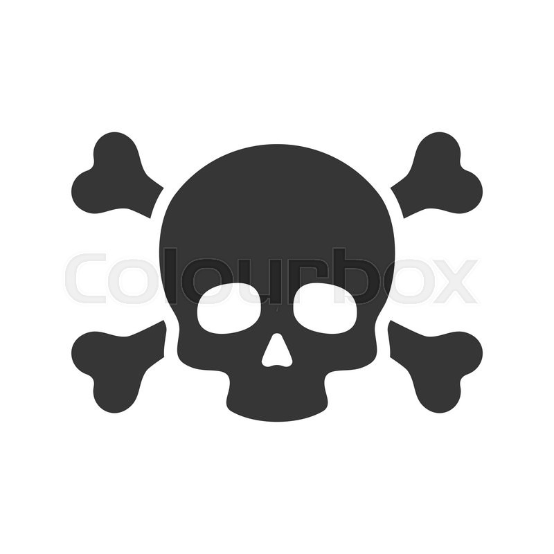 800x800 Skull And Crossbones Icon On White Stock Vector Colourbox