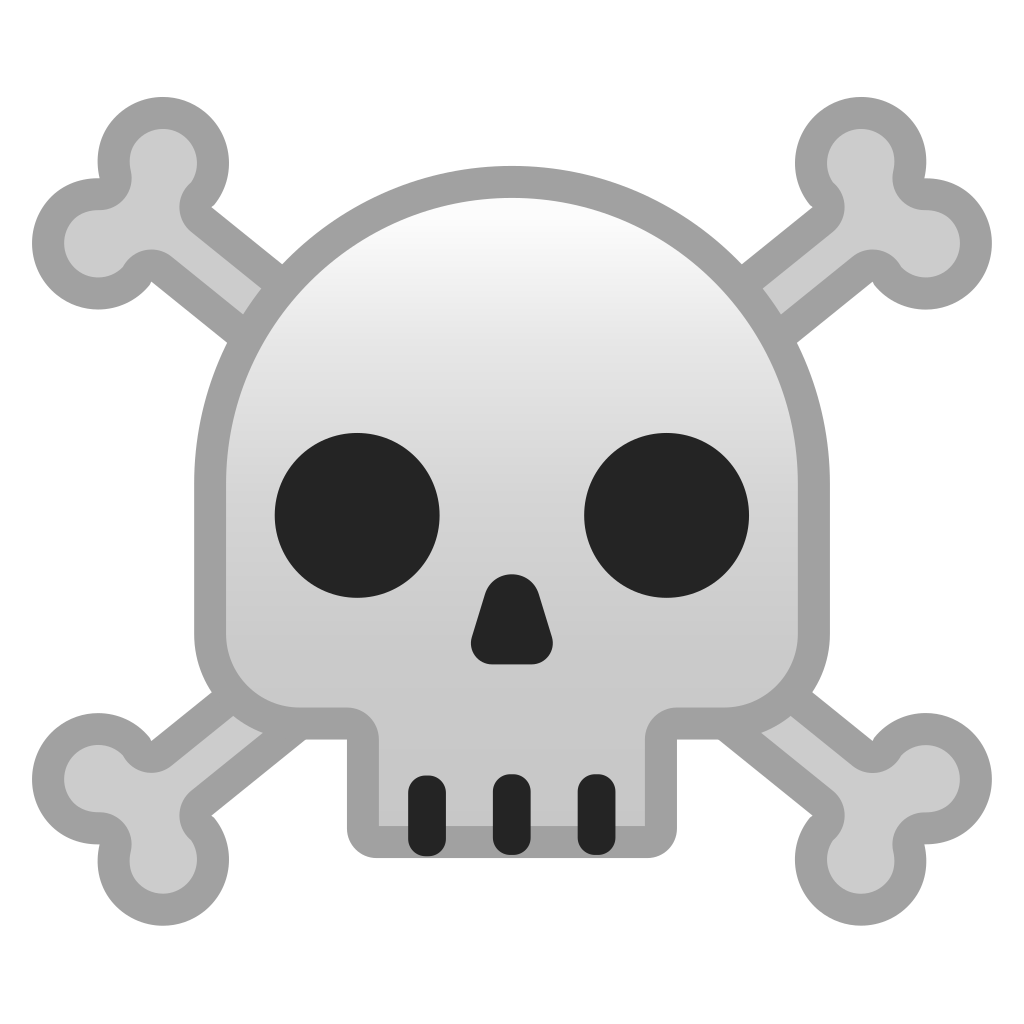 1024x1024 Skull And Crossbones Icon Noto Emoji Smileys Iconset Google