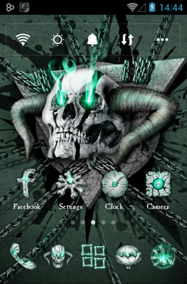 Hell Skull Android Theme For Go Launcher 264x400 Hell Skull Android Theme For Go Launcher