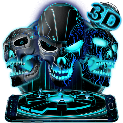Neon Tech Evil Skull Theme Download Apk For Android 512x512 Neon Tech Evil Skull Theme Download Apk For Android