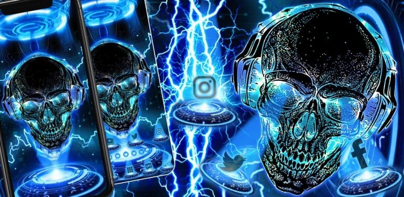 Neon Tech Skull Themes Hd Wallpapers Icons Apk Download 800x390 Neon Tech Skull Themes Hd Wallpapers Icons Apk Download