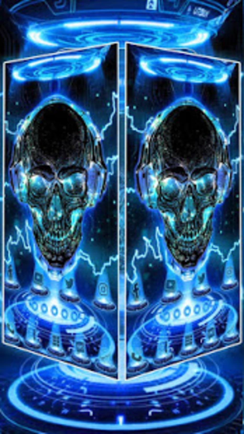 Neon Tech Skull Themes Hd Wallpapers Icons For Android 1020x1817 Neon Tech Skull Themes Hd Wallpapers Icons For Android