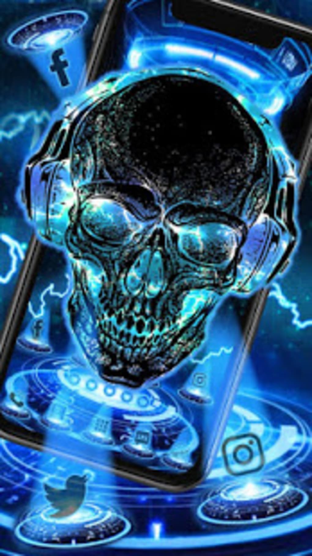 Neon Tech Skull Themes Hd Wallpapers Icons 1020x1817 Neon Tech Skull Themes Hd Wallpapers Icons