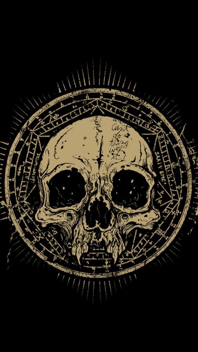 The Iphone Wallpapers Vintage Skull Symbol 640x1136 The Iphone Wallpapers Vintage Skull Symbol