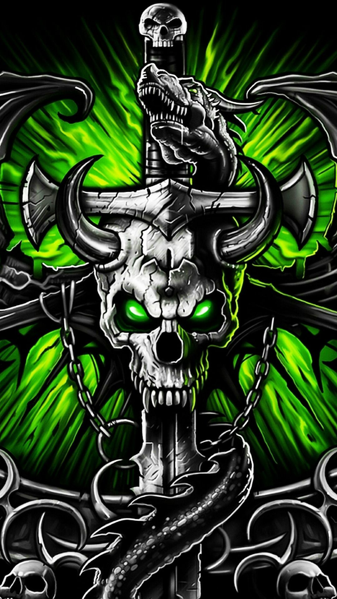 Gothic Metal Graffiti Skull Theme Has The Green Metal Gothic 1080x1920 Gothic Metal Graffiti Skull Theme Has The Green Metal Gothic