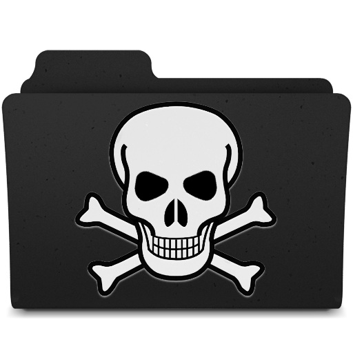 Skull Folder Icon 512x512 Skull Folder Icon