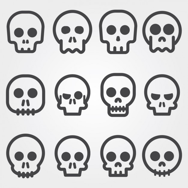 Skull Icons Collection Vector Free Download 626x626 Skull Icons Collection Vector Free Download