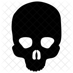 256x256 Human Skull Icon Of Glyph Style