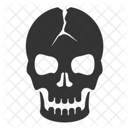 256x256 Skull Icon Of Glyph Style