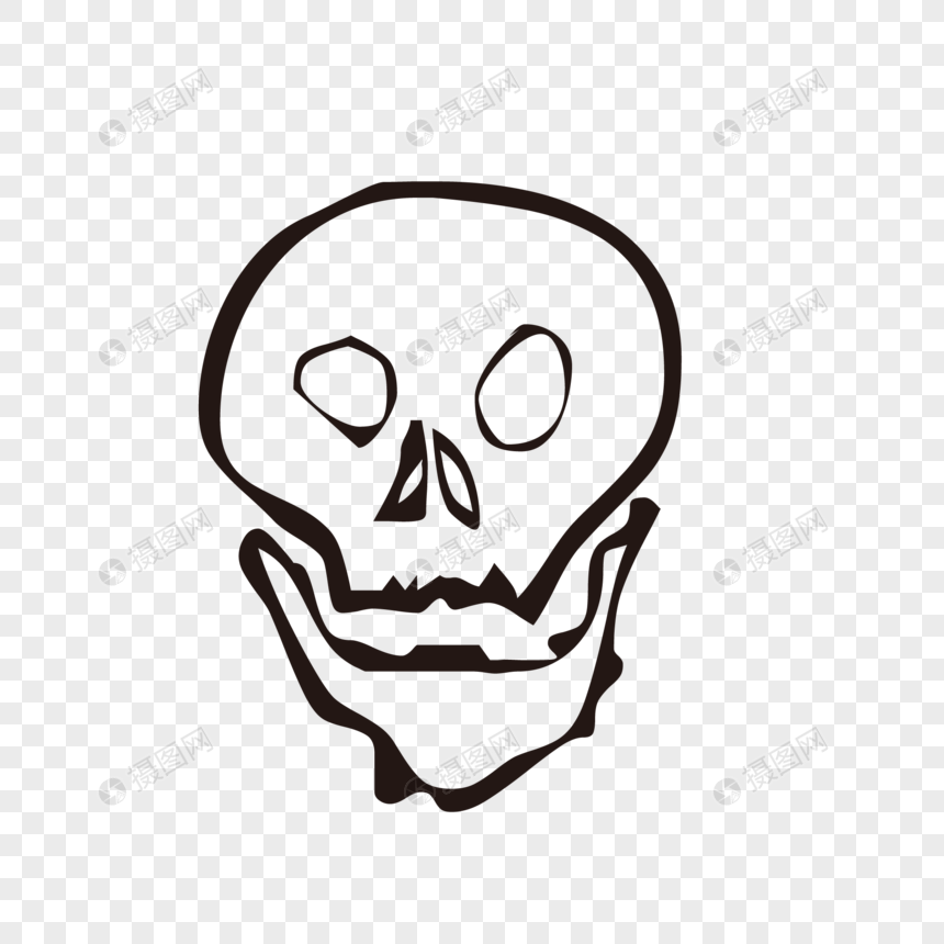 860x860 Black Line Skull Icon Elements Png Image Picture Free Download