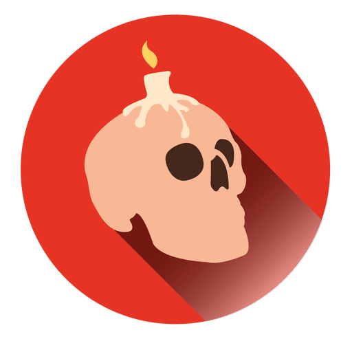 512x512 Candle Skull Round Icon