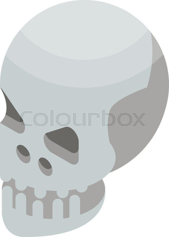 571x800 Skull Icon Isometric Of Skull Vector Stock Vector Colourbox