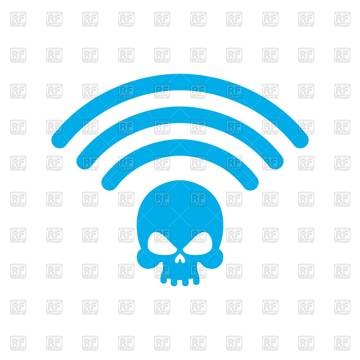 1200x1200 Wi Fi Death Wifi Mortal Wireless Connection Skull Icon Vector