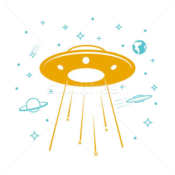 Ufo Icon In The Starry Sky Vector Illustration Olena Siedykh 600x600 Ufo Icon In The Starry Sky Vector Illustration Olena Siedykh