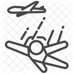 256x256 Skydiving Icon Of Line Style