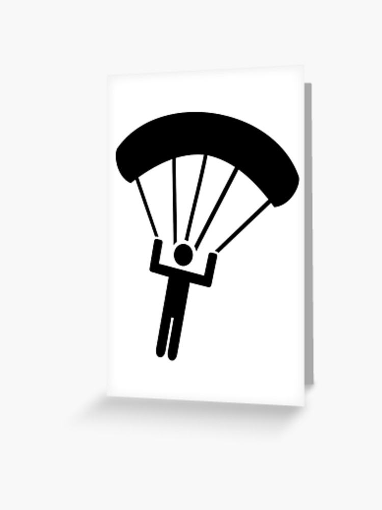 750x1000 Skydiving Icon Greeting Card